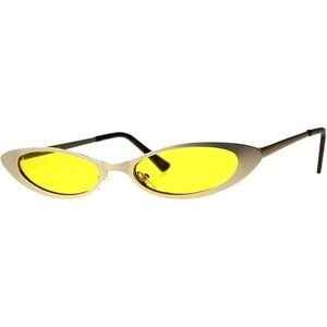 Cat Eye Sunglasses Yellow‎ Lens Fashion Trendy Small Frame Women Small Festival